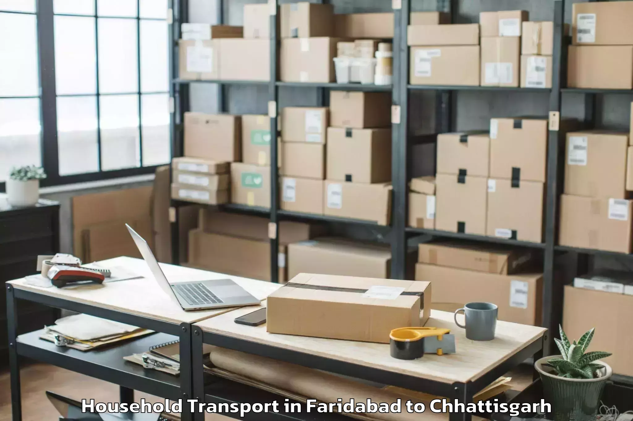 Reliable Faridabad to Gidam Household Transport